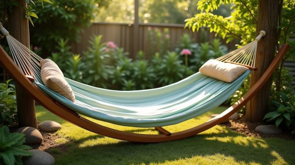 Ralentissez avec un hamac pour 2 personnes au jardin